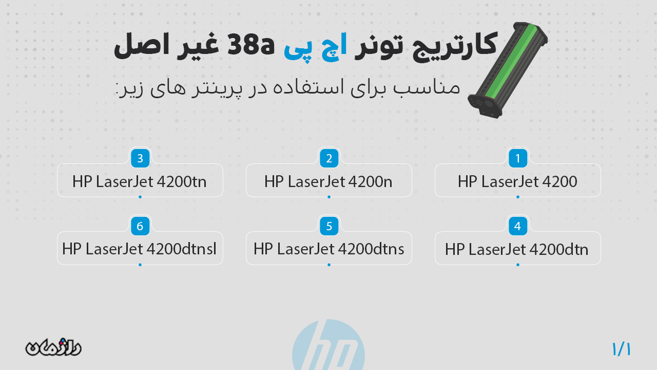 پرینتر های سازگار با  کارتریج تونر اچ پی HP 38a