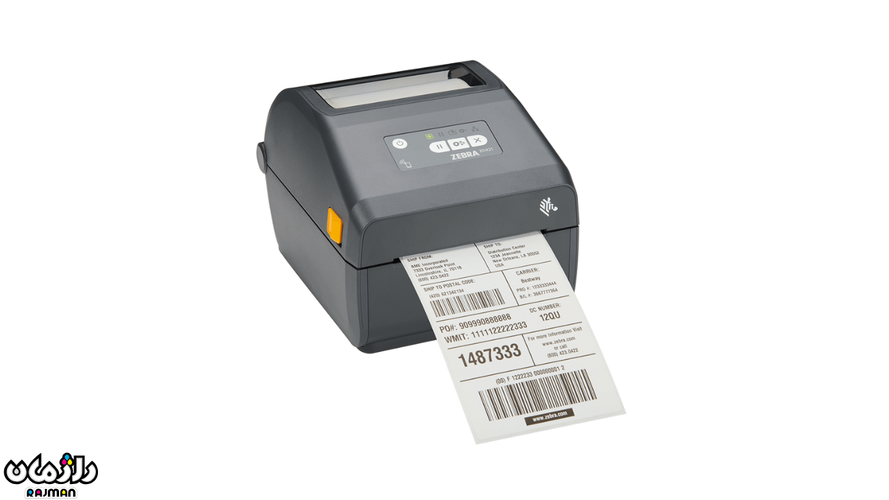 لیبل پرینتر رزولوشن 203 dpi زبرا Zebra ZD421t.rajman