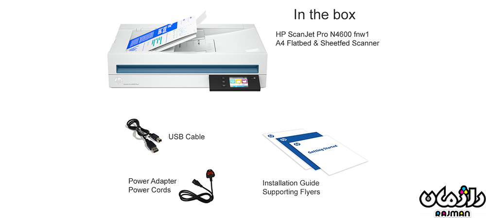 اسکنر تخت اچ پی مدل HP ScanJet Pro N4600 fnw1