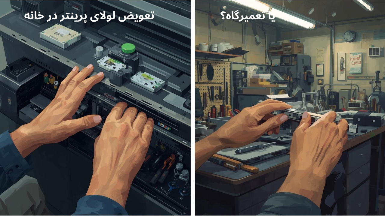 تعویض لولای پرینتر در خانه یا تعمیرگاه؟