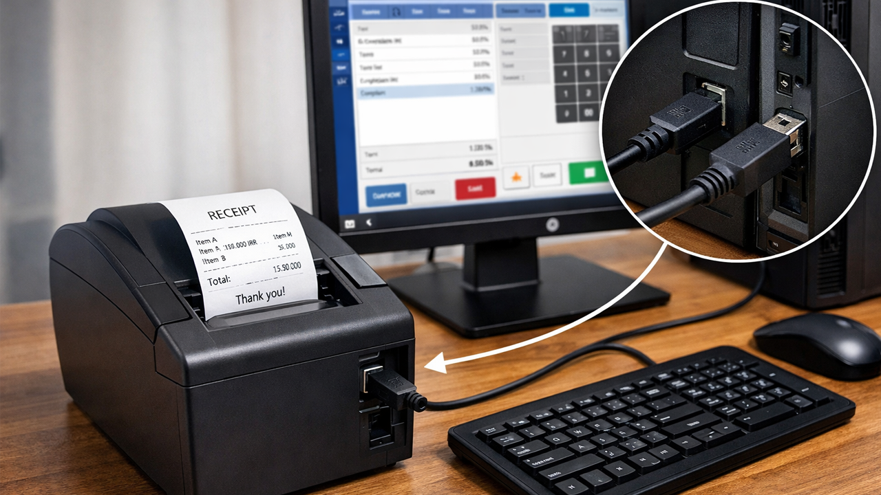 اتصال فیش پرینتر به سیستم اتصال فیش پرینتر به سیستم