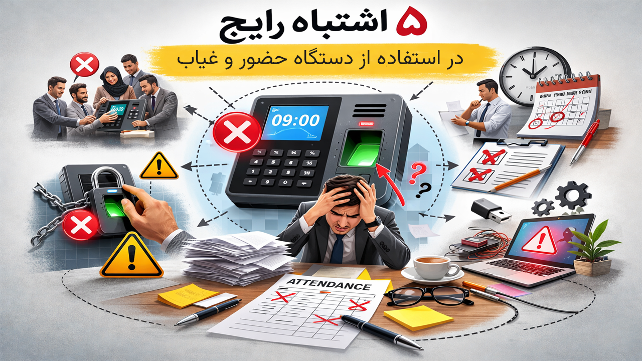  اشتباه رایج در استفاده از دستگاه حضور و غیاب