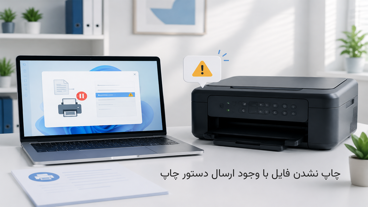 چاپ نشدن فایل با وجود ارسال دستور چاپ
