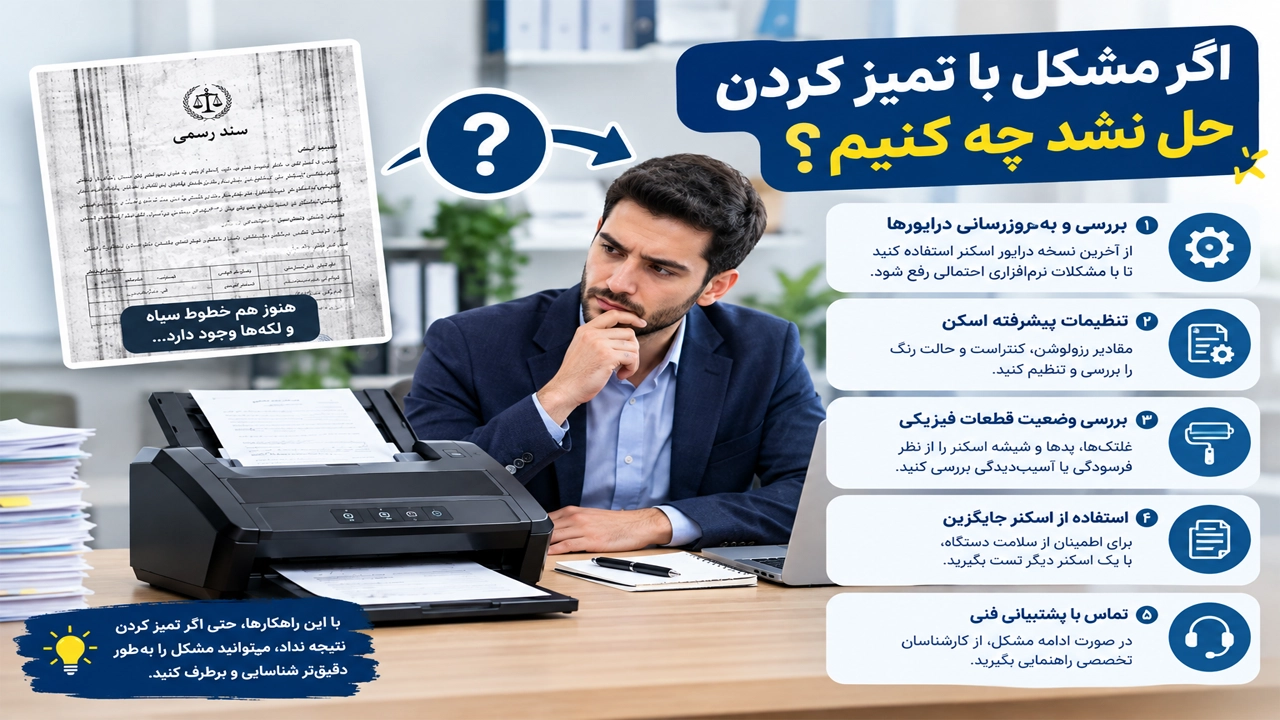 اگر مشکل با تمیز کردن حل نشد چه کنیم؟ اگر مشکل با تمیز کردن حل نشد چه کنیم؟