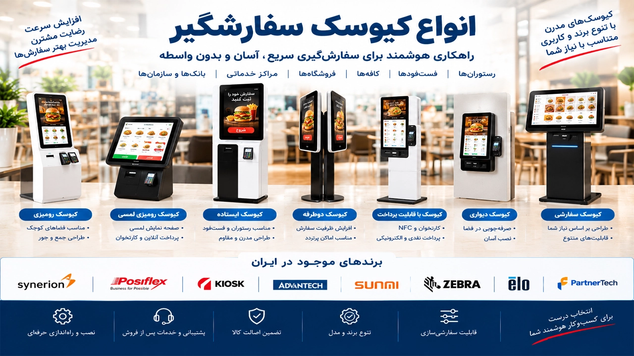 انواع کیوسک سفارشگیر انواع کیوسک سفارشگیر